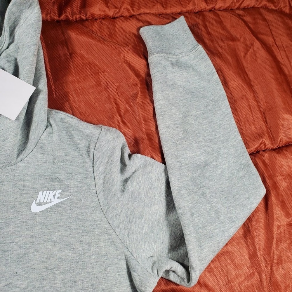 NWT Nike Sportswear Womens XS / Youth XL Funnel-Neck Fleece Pullover Hoodie Grey - Picture 8 of 14